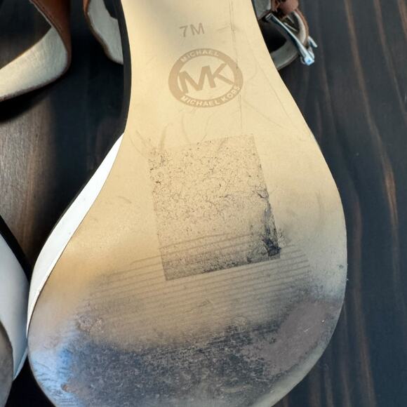 Michael Kors Beverly Buckled Color Block Stiletto Heel Sandals - Picture 10 of 11